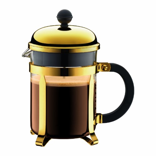 Cafetera prensadora 2 tazas dorada