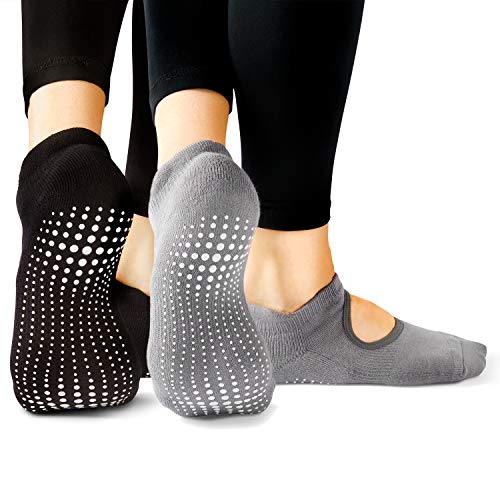 Grip Socks Calcetines Antideslizantes Mujer, 3 Pares Calcetines  Antideslizantes Calcetines Pilates Calcetines Yoga para Entrenamiento en  Casa y Deport : : Moda