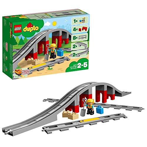 LEGO Duplo Puente y Vias Ferroviarias Juguete de Construccion para Ninos y Ninas 2 Anos Shopavia